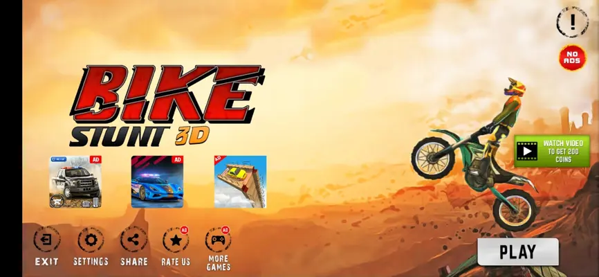 Bike Stunt 3D android App screenshot 10